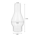 thumbnail image 3 of Oil Lamp Chimney Hurricane Lamp Glass Replacement Clear 2 Inch Base for Kerosene Lamp Shade(Flat Style 1P), 3 of 9