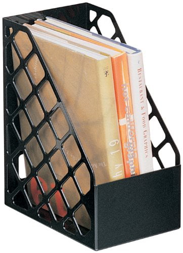 Officemate Recycled Plastic Large Magazine File Black OIC26083 