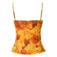 thumbnail image 6 of Womens Tank Top Women's Elegant Floral Print Spaghetti Strap Crop Top Camisoles for Women Yellow L, 6 of 8