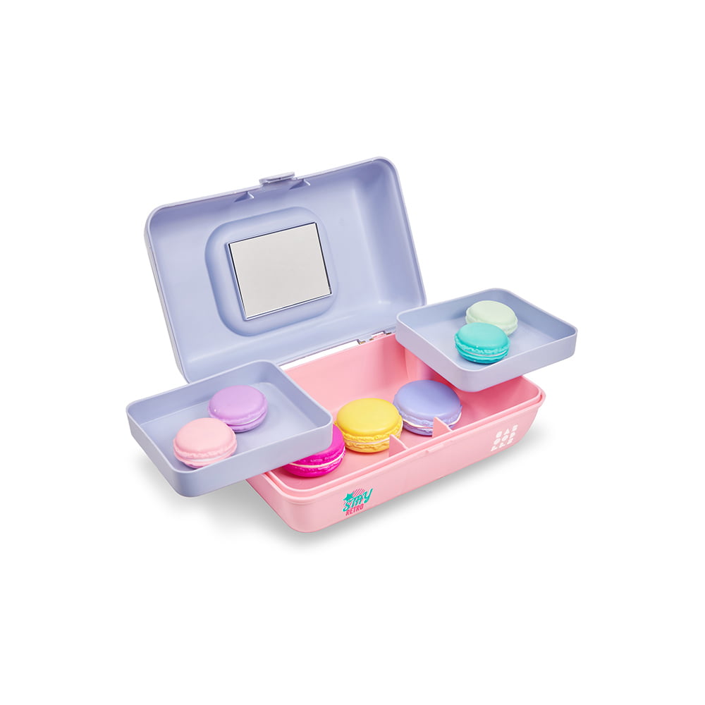 Caboodles Pretty in Petite Makeup Box, Two-Tone Periwinkle on Pink 
