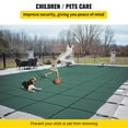 thumbnail image 4 of VEVOR Pool Safety Cover Fits 16x32ft Rectangle Inground Pools, Safety Pool Cover with 4x10ft Center End Step, Mesh Solid Pool Cover with Drainage Holes for Swimming Pool, Winter Safety Cover, Green, 4 of 10