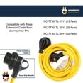 thumbnail image 6 of Journeyman-Pro 30A RV Power Extension Cord TT30 Locking Female (Safety Yellow), Black Grip Handle w/Power Indicator - 15, 25, 50 Feet Length 125V - 30 AMP, TT-30P to TT-30R(Twist Lock), (50 Feet) …, 6 of 6