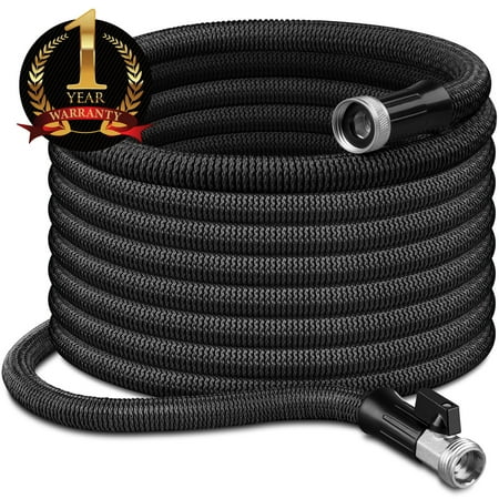 InGarden 100ft Expandable Garden Hose - Lightweight Kink Free Flexible Water Hose with Double Latex Core, 3/4