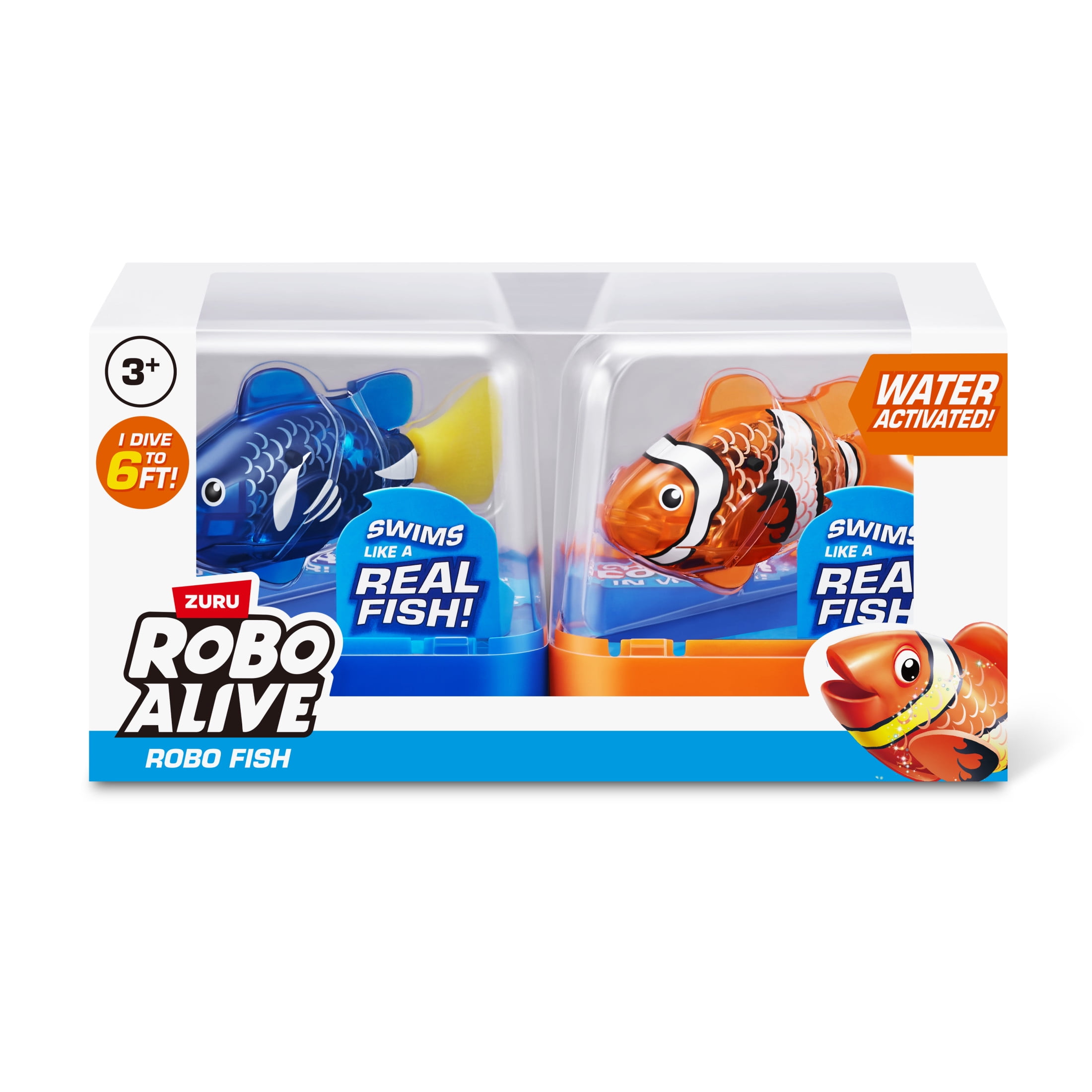 Robo Alive Robo Fish Robotic Turtle Water Activated 2 Pack with