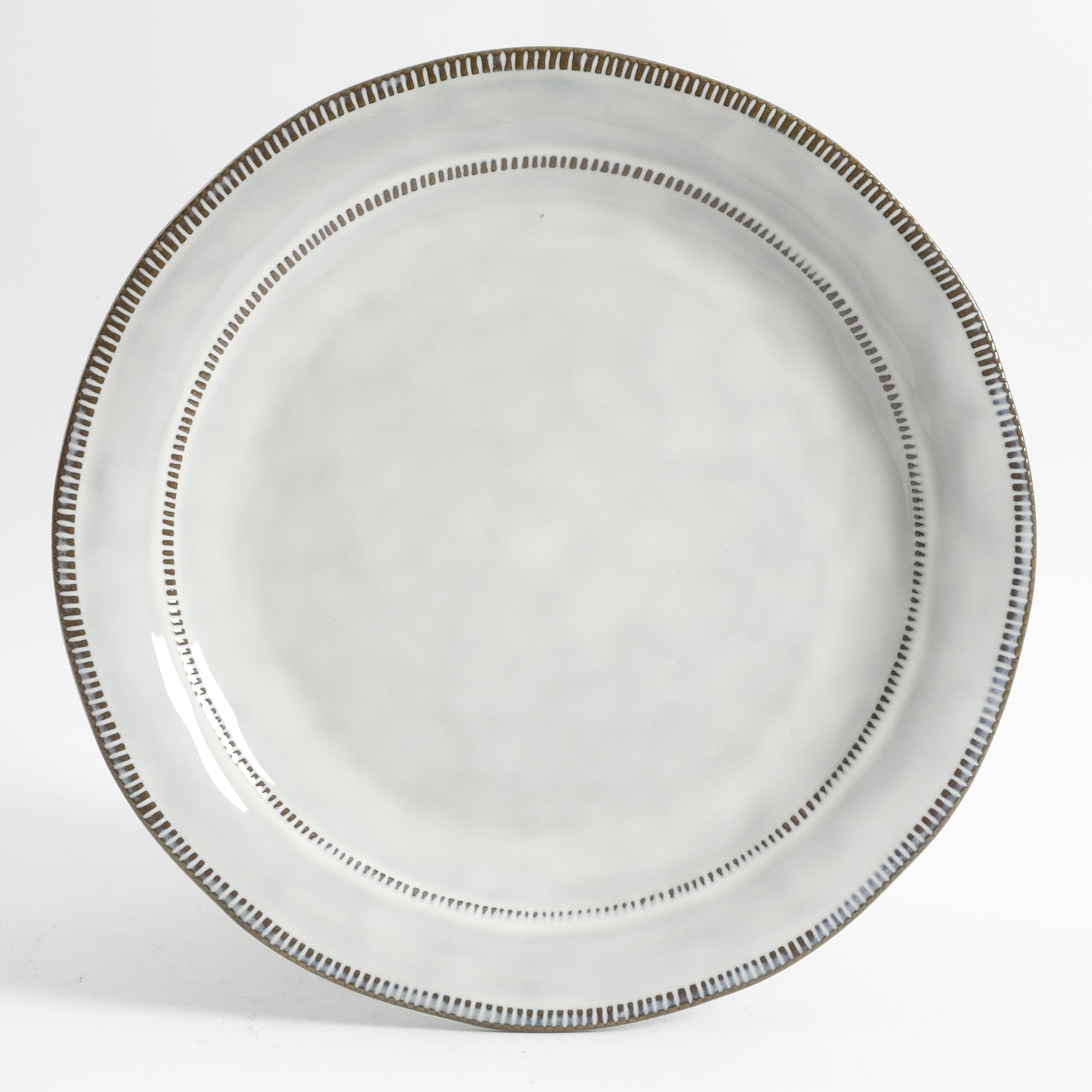 Gibson Elite Terranea 12 Piece Terracotta Dinnerware Set in White, Service for 4