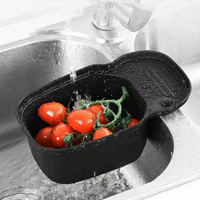 Stainless Steel Sink Drain Strainer Basket, Multifunctional Hanging Sink Strainer Colander Drain Basket for Filter Kitchen Waste and Wash Vegetables
