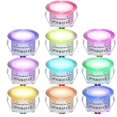 thumbnail image 1 of 10PCS Low Voltage Recessed RGB Deck Lamp φ42mm with Remote Control,12V Low Voltage In Ground Outdoor LED Landscape Lighting, 1 of 5