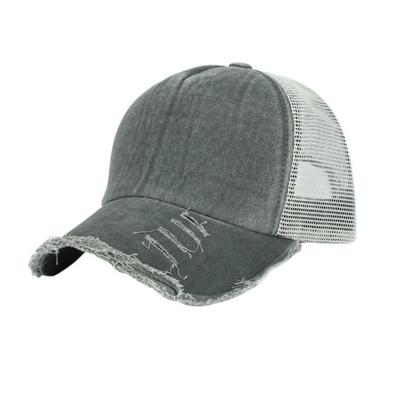 Hats for Men Distressed Cotton Summer Caps Baseball Hat Mesh Sun Sport Hip Hop Cap Streetwear Adjustable