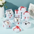 thumbnail image 4 of 12pcs 12 pcs Watch box with Pillow 3.23x3.46x2.19 Inch Wristwatch Gift Case box Bowknot Square Cardboard Watch boxes for Watch Jewelry Presents Bracelets Wrist-Cuff White, 4 of 7