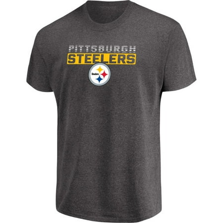 Pittsburgh Steelers Grilling - Men's Majestic Heathered Charcoal Pittsburgh Steelers Come Into Play T-Shirt
