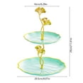 thumbnail image 3 of 3-Tier Serving Tray Stand 11.4x8 Inches, Clear Acrylic Display Platter for Snacks Fruits Desserts Candy, Multi-Level Party Tray for Wedding Christmas Tea Party, Green, 3 of 6