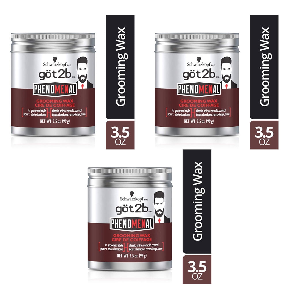 (3 Pack) Got2b Phenomenal Grooming Hair Wax 3.5 Ounce