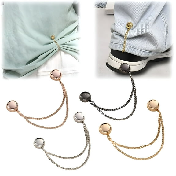VANIDO 4-Pack Multi-Function Magnetic Clothing Clips | Strongest Magnetic Strength Buttons Clips | Multi-Purpose Magnetic Pinless Brooch for Women Clothes Hijab Pins Decorate