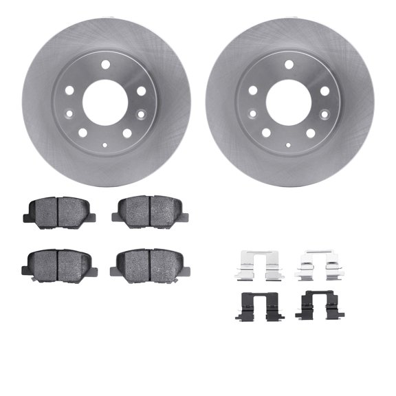Dynamic Friction Company Rear Brake Rotors with 5000 Advanced Brake Pads includes Hardware 6512-80355