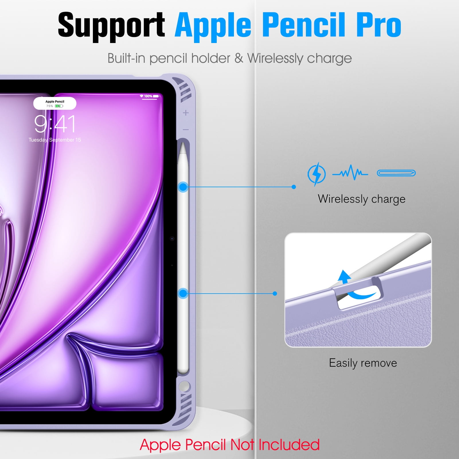 Fintie Case for iPad Air 11-inch M3 (2025) / M2 (2024), iPad Air 5th (2022) / 4th Generation (2020) 10.9 Inch - Magnetic Stand Multi-viewing Angle Soft TPU Cover with Pencil Holder