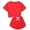 Red, variant on THJRPQJFD 2 Piece Outfits for Girls Summer Gym Shorts Sets Kids Crewneck Fitted Crop Top & Elastic Waist Shorts Casual Workouts Yoga Activewear for Teens 3-14T Toddler Girl Clothes