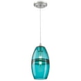 thumbnail image 6 of Westinghouse Lighting 6366300 Mini Pendant with Turquoise Glass - Brushed Nickel, 6 of 6