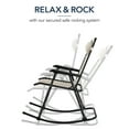 thumbnail image 4 of Best Choice Products Folding Outdoor Zero Gravity Rocking Lounge Chair w/ Headrest Pillow - Ivory, 4 of 8