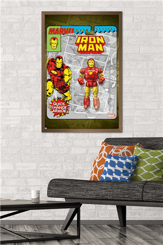 Marvel Toy Vault - Iron Man Wall Poster, 22.375" x 34" Framed
