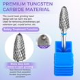 thumbnail image 7 of JKCCZLL Fantexy 3/32" Carbide Nail Drill Bit - Remove Acrylic Hard Gels Quickly and Safely,Professional Cone Tungsten Drill Bits Set Nail File Acrylic for Manicure,Pedicure,Cuticle Cleaner(Fine - F), 7 of 7