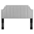 thumbnail image 3 of Modway Alyona Channel Tufted Performance Velvet Full/Queen Headboard in Light Gray, 3 of 6