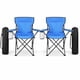 thumbnail image 1 of Sillas Plegables para Camping Pesca Playa y Exteriores de Lona Impermebale con Porta Vaso Ligera Sillas para Exterior Ergonomica con Estructura de Acero y Funda Transportadora Set de 2 Sillas (Azul), 1 of 5
