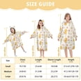 thumbnail image 3 of Dailycode Wearable Blanket Hoodie Oversized Sherpa Flannel Blankets with Pocket for 3-14 Year Old Cute Duck Flower Sun, 3 of 7