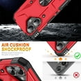 thumbnail image 2 of for iPhone 16 Case Magnetic Car Ring Holder Kickstand Military Grade Drop Protection Grip Heavy Duty Shockproof Men Women Cover for iPhone 16,Red, 2 of 8