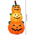 thumbnail image 2 of Calabaza inflable de Halloween para exteriores e interiores, decoración iluminada para Halloween, accesorio de jardín, decoración de césped con luces Tres calabazas, 2 of 9