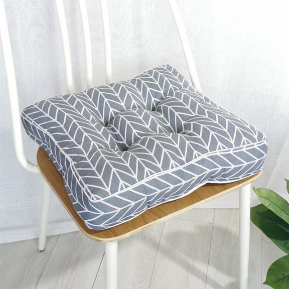 Outoloxit Square Seat Cushion 16x16x4 Inch for Office Chairs, Hard Floors, Stools, Sofa - Premium Polyester Linen-Look Fabric, Thick & Comfortable Chair Pad, Relief from Long Sitting