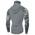 thumbnail image 3 of Mlqidk Mens Lightweight Shirt UPF 50+ Fishing Hoodies Long Sleeve Cooling Spf Shirt Quick-Dry Hooded Shirts UV Protection Shirts with Face Mask Gray XXL, 3 of 4
