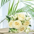 thumbnail image 4 of Flash Deal Usloyux Clearance Artificial Silk Peony Flower Bouquet For Wedding, Valentine'S Day, Home & Party Decor, Realistic Faux Floral Arrangement, No Maintenance,Yellow, 4 of 6