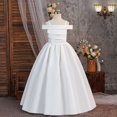thumbnail image 6 of Rhuody Girls Dress Elegant Strapless Shoulder Formal Gown Sleeveless Flower Girl Dress Leisure Clothing, 6 of 9