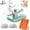 Mix*2, variant on No-Touch Snap Grip Mini Mop, Handheld Disposable Wipe Fixing Cleaner, Scraping Edge Wet Dry Surface Cleaning Tool for Household & Vehicle Spot Tidying