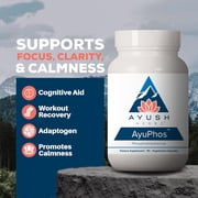 Ayush Herbs AyuPhos Phosphatidylserine Supplement for Adrenal and Cognitive Function, 200 mg, 90 Capsules