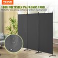 thumbnail image 2 of VEVOR Room Divider 3-Panel Folding Privacy Screen Fabric Partition Office Gray, 2 of 9