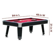 طاولة بركة Hathaway Jupiter ، 84 بوصة × 48 بوصة ، أسود