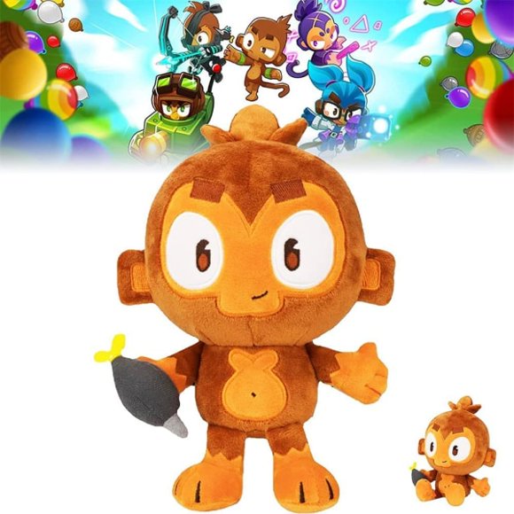 Bloons Monkey Plysch, Dart Monkey Plyschdocka, Uppstoppade djur