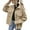 Khaki, variant on Women's Trench Coats Women Crop Double Breasted Trench Coat Raglan Sleeve Work Office Cropped Jacket With Pockets