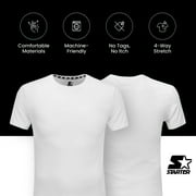 Starter Mens Crewneck Tees with Short Sleeves, 6-Pack