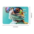 thumbnail image 3 of Daiia Stylish Sunglasses Iguana Front Door Mat, Heavy Duty Durable Welcome Mat for Outdoor Indoor, Dirt Trapper Waterproof Super Absorbent Door Mat, 16" x 24", 3 of 9