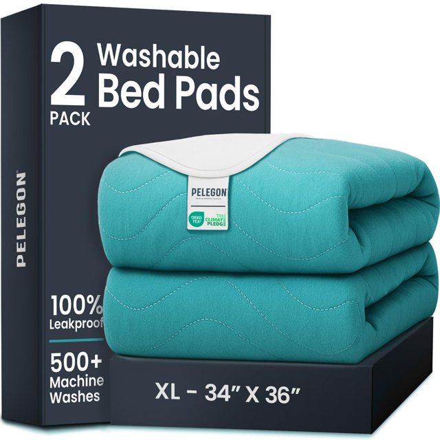 Almohadillas de cama PELEGON lavables e impermeables 86 x 91 cm (paquete de 2)