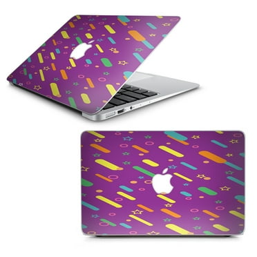 Skin Decal for MacBook Air 13" A1369 A1466 / Purple Girly Sprinkles Cupcake