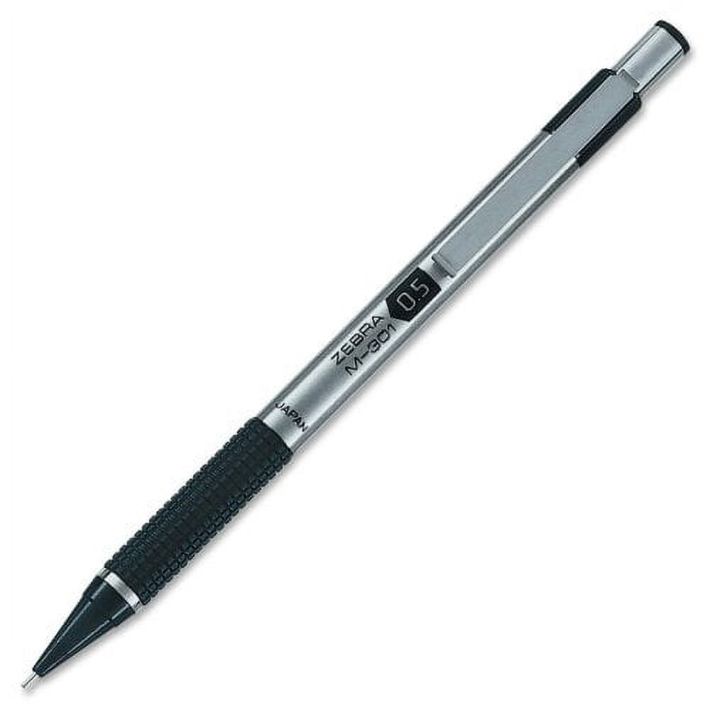 Wholesale CASE of 25 - Zebra M-301 Stainless Steel Mechanical Pencils-Mechanical Pencil,Lead/Eraser Refillable,.5mm,1/CD,SR/BK