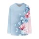 thumbnail image 5 of Heisall Women's Tops Spring Autumn 2025 New Arrival Long Sleeve V-Neck Loose Casual T-shirts with All-over Print Fashion, 5 of 5