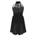 thumbnail image 3 of Aiihoo Girls Mock-Neck Chiffon Dance Dress for Contemporary Ballet Dance Black 10, 3 of 5