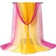 thumbnail image 1 of Nvzi Bufanda elegante personalizada, bufanda de protección solar de verano, bufanda pequeña con degradado fino, bufanda ligera y fina (degradado de amarillo y rosa), 1 of 4