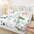 thumbnail image 3 of Homewish Green Lizard 4pcs Bed Sheets for Teens Boys Girls,Flower Animal King Sheets,Dreamy Princess Super Cozy Sheet Set,Ultra Soft Home Decor, 3 of 7