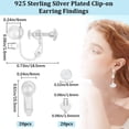 thumbnail image 2 of 1 Box 20Pcs Earring Clips 925 Sterling Silver Plated Clip-on Non-Pierced Earrings Findings with Plastic Pearl and Loop 20Pcs Silicone Pads for DIY Earring Jewellery Making 925 Sterling Silver, 2 of 5