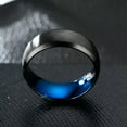 thumbnail image 7 of 8MM Gold Black Blue Silver Band Men Stainless Steel Black Brushed Ring Size 6-12, 7 of 7